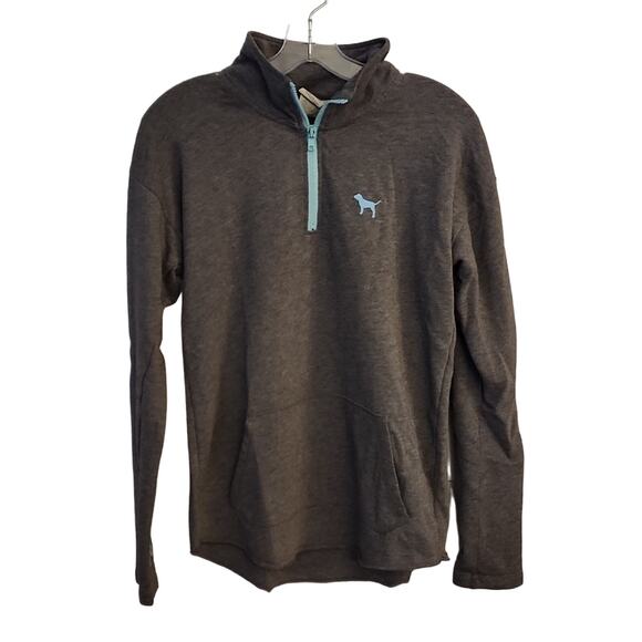 VS PINK Quarter Zip Midweight Sweatshirt, S - Picture 1 of 6